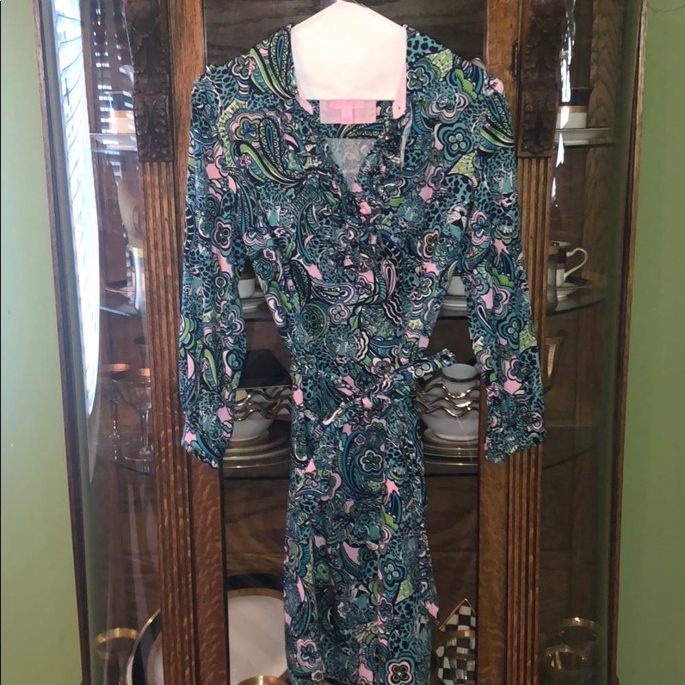 Lilly Pulitzer dress with belt size 4